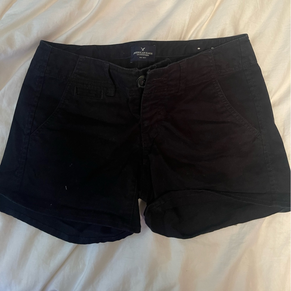 black shorts